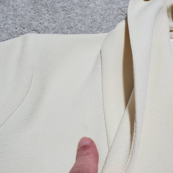 WILFRED Aritzia Chevalier Blazer Open Front Crepe Shawl Collar Cream Women's 0 - Picture 14 of 14